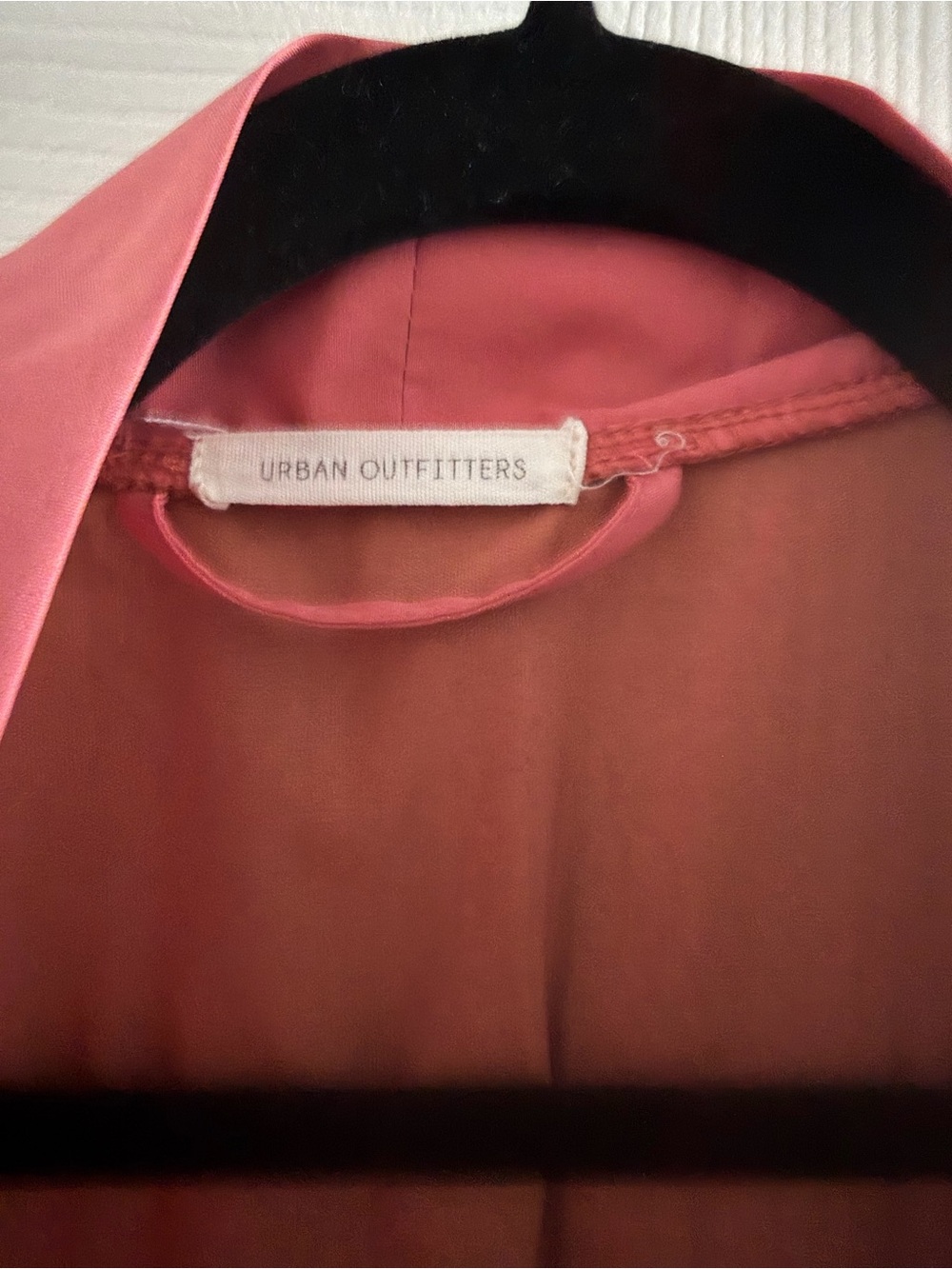 Velvet Two-Tone Robe in Rust & Pink - Picture 3 of 3